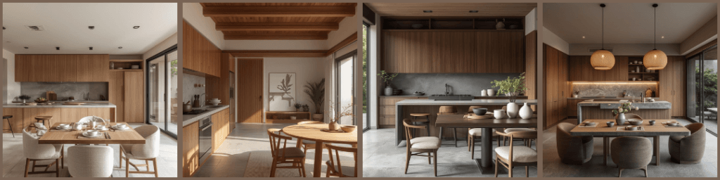 Japandi kitchen and dining room inspiration 