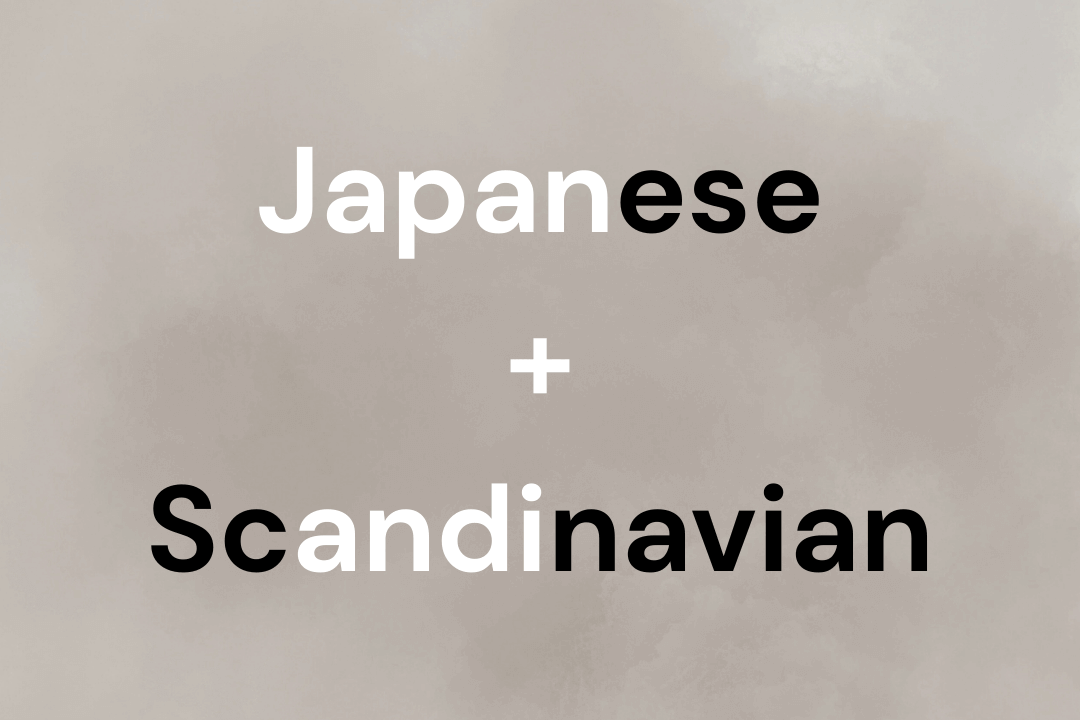 Visual explanation Japandi Japanese Scandinavian